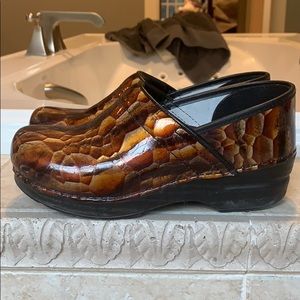 Dansko Snakeskin Clogs
